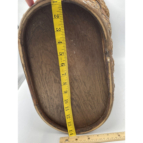 Wicker VTG Hamper Basket W/Lid Rope Accent Lined - Picture 7 of 11